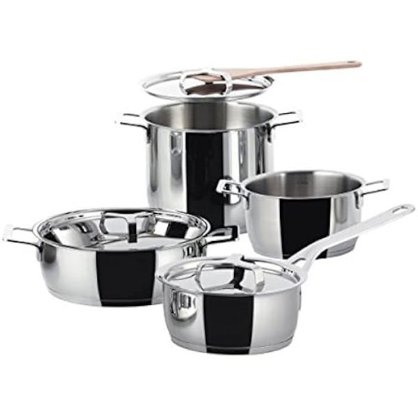 Alessi Ajm100s7 Kastruller & Grytor Marmite (Ajm100/20), Faitout (Ajm101/20), Rondin (Ajm102/24), Kastrull med Lång Handtag (Ajm105/16) Pengar