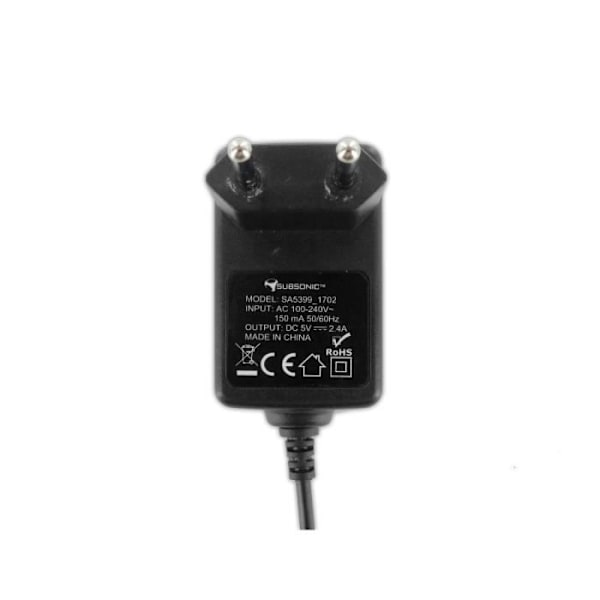 Subsonic - Nätladdare Typ C för Nintendo Switch-konsol och tillbehör - Power & Play-adapter Svart