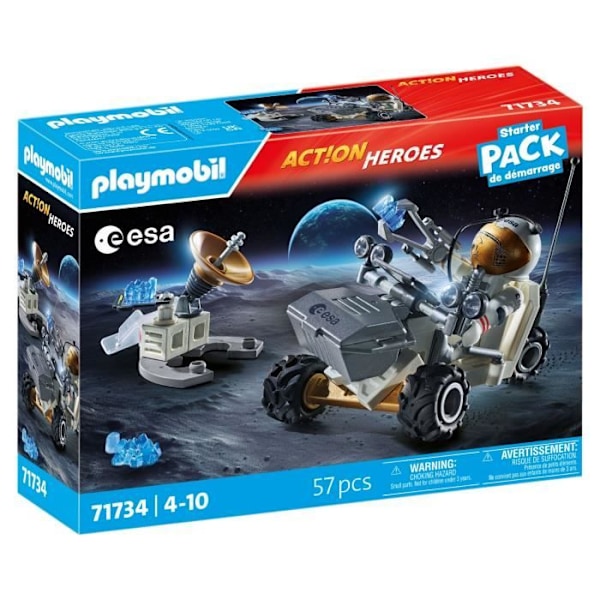 PLAYMOBIL 71734 Rymduppdrag, Actionhjältar, Rymden, Startpaket, 57 delar, Från 4 år Flerfärgad