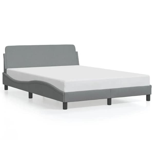 vidaXL Dover sängram ljusgrå 140x200 cm tyg 373185