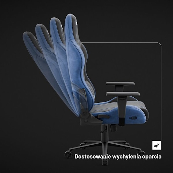 Chaise gaming i tyg Diablo X-One 2.0 Normal Size, Nattblå