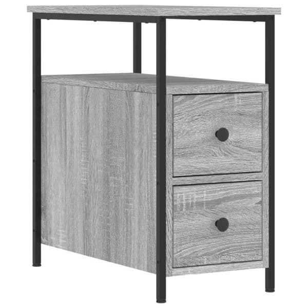 vidaXL Sängbord 2 st Sonoma Grå 30x60x60cm Konstruerat trä 826070