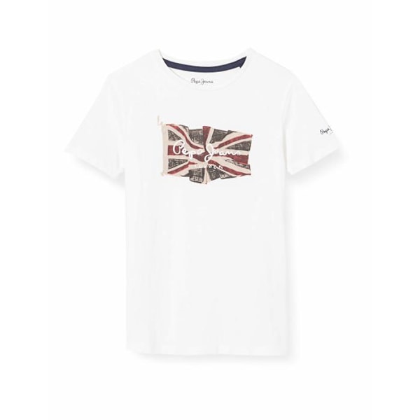 Pepe jeans T-shirt - PB503170 - Flag Logo S/S T-shirt herr 802OPTIC Vit M