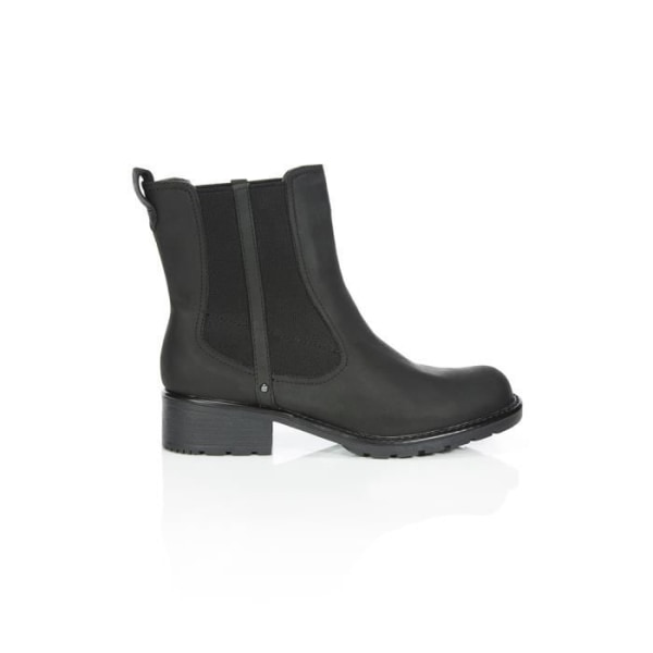 Chelsea boots för dam - CLARKS - Orinoco Club - Svart läder - Högt skaft - Resår på sidorna Svart 39