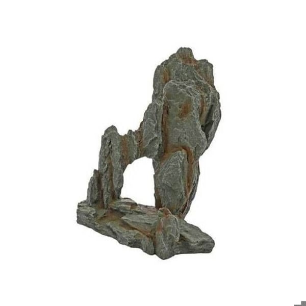 Dekoration för akvarium - Hobby - Sarek Rock 3 - Grå - Material av hög kvalitet - 28 x 15 x 22 cm grå