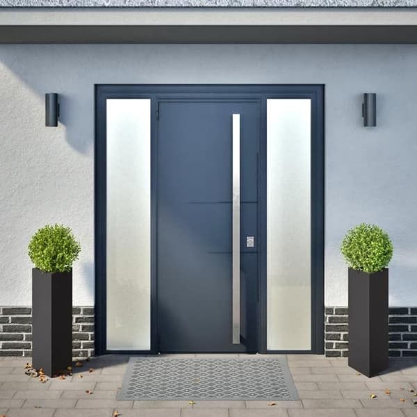 vidaXL Blomlådor 2 st svart triangulär 30x26x75 cm stål 851144