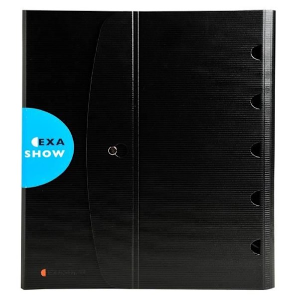 EXACOMPTA Exashow A4 Presentation Pärm 4 Ringar 30mm Exactive Svart