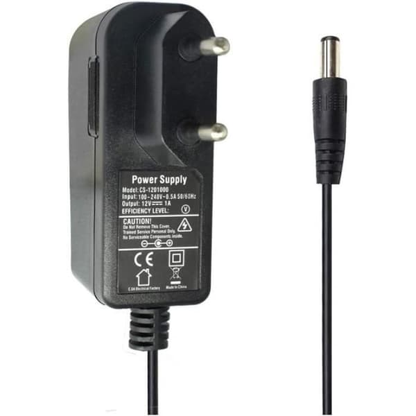 Adapter för väggström CA till CC 12V 1A för övervakningskameror Security-01