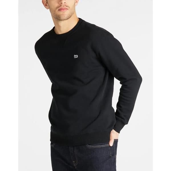Sweatshirt Lee Enkel rund hals - svart Svart S