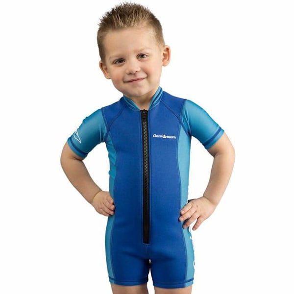 Cressi dykardräkt - DG001001 - Unisex Kid Shorty Thermal Wetsuit Neoprene Ultra Stretch 1,5/2mm Blå/Ljusblå 2 år