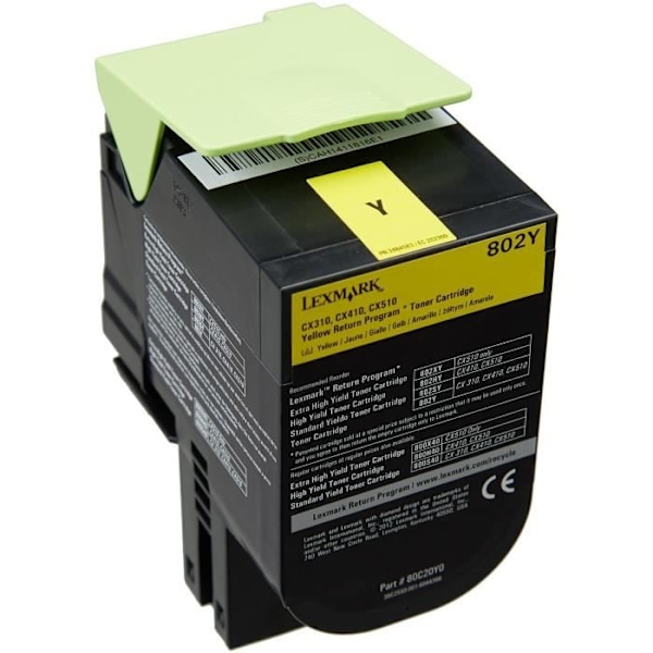 Lexmark Toner 802Y - 80C20Y0 - Gul - 1 000 sidor