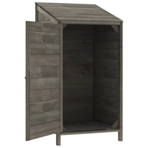 vidaXL Trädgårdsbod Antracit 55x52x112 cm Solid granträ 152180 antracit