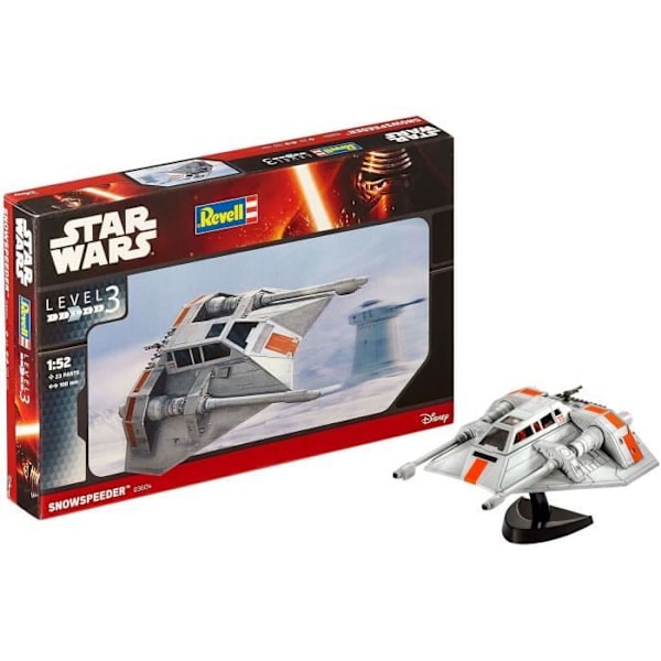 Modellsats - REVELL - Snowspeeder - 23 stycken - 10 cm - Star Wars Grå