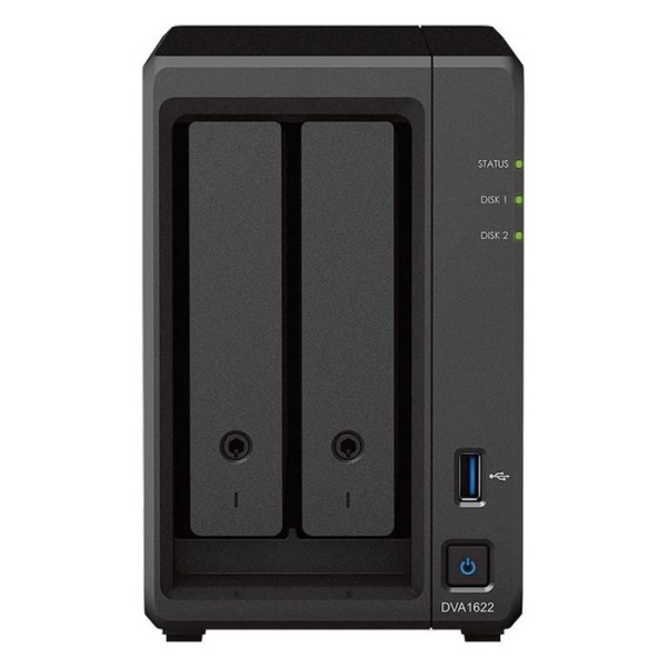 Lagringsserver - Synology nas - DVA1622/6G/3Y/16T-HAT3300 - DVA1622 NVR 16TB (2X 8TB) HAT3300