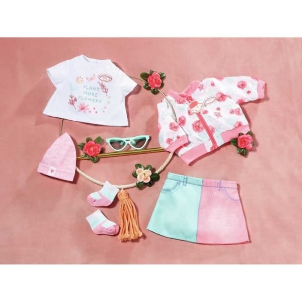 BABY ANNABEL DELUXE SPRING OUTFIT 43CM - FÖR DOCKOR FÖR P Flerfärgad