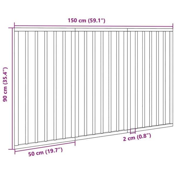 vidaXL Fällbar hundgrind 3 paneler svart poppelträ 352190