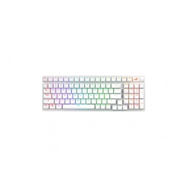 Tangentbord - ASUS - ROG Strix Scope II 96 Wireless - Mekanisk - Vit - Hot-swappable switchar