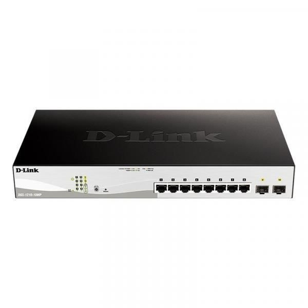 DLINK DGS-1210-10MP-switch - intelligent L2+ - 8 PoE+-portar + 2 Gigabit SFP-portar