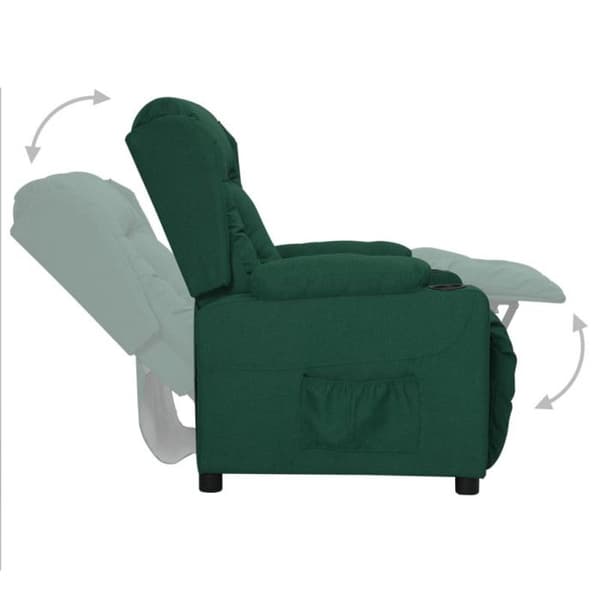 Mörkgrön Recliner Stol Tyg