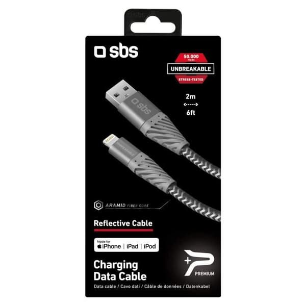 [SBS Generisk Laddning och Synk USB-Lightning MFi-kabel,