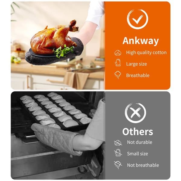 Köksvante - ANKWAY - ASI016 - Set om 4 - Värmebeständig - Silikonfoder