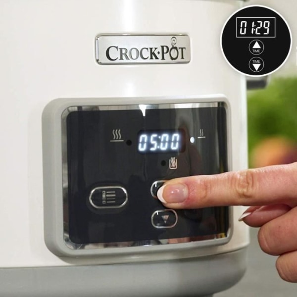CROCK-POT CSC026X DuraCeramic Digital 5L slowcooker - Non-stick - Sautéfunktion - Timer
