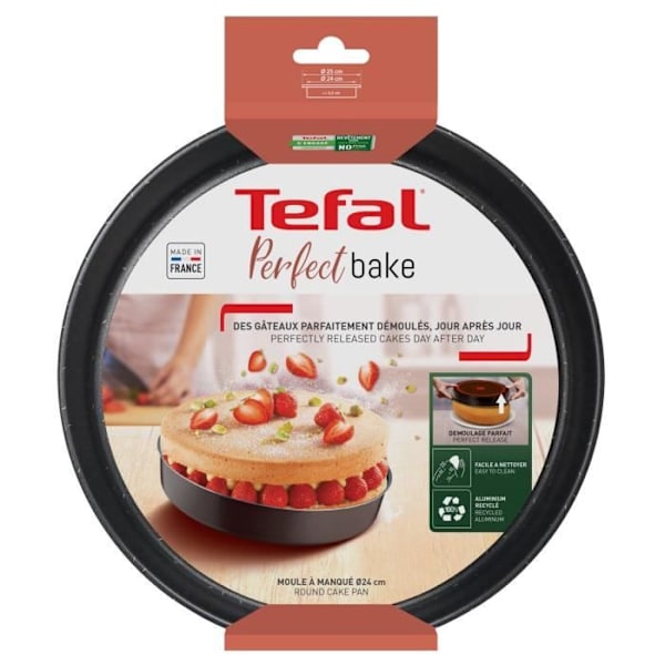 TEFAL Success Springform 26 cm, Non-stick beläggning, Tillverkad i Frankrike, Tobak J1609702 kastanj