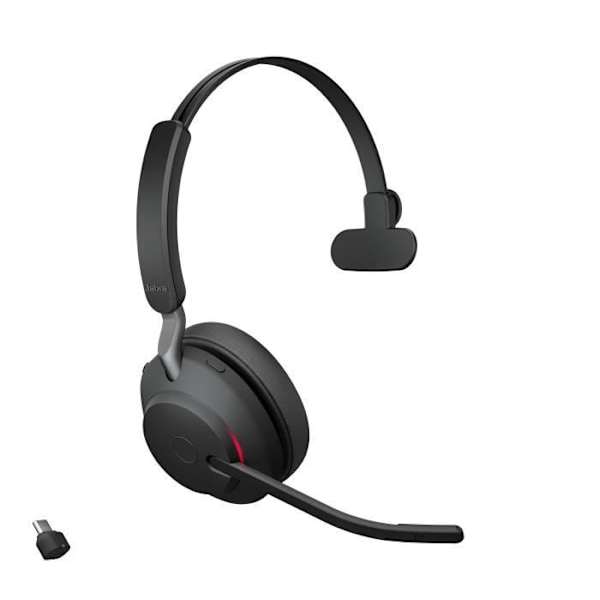 Trådlösa hörlurar - JABRA - Evolve2 65 - USB-C UC Mono - Bullerdämpande - In-ear - Svart