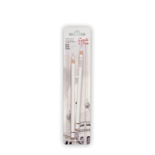 Set med 2 Conte a Paris vita pastellpennor Vit