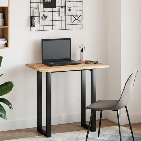 Skrivbordsskiva i massiv akacia 80 x 2 cm — rektangulär, brun brun