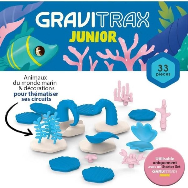 GraviTrax JUNIOR Ocean dekorationsförlängningsset - 00027400 - Marmorkretsar - från 3 år