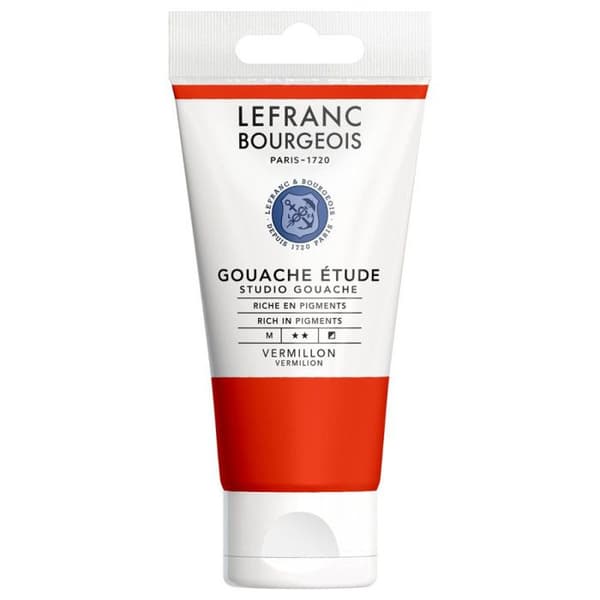 Gouache - Studie - Vermiljon - 398 - Lefranc Bourgeois - Studio Gouache - 80ml
