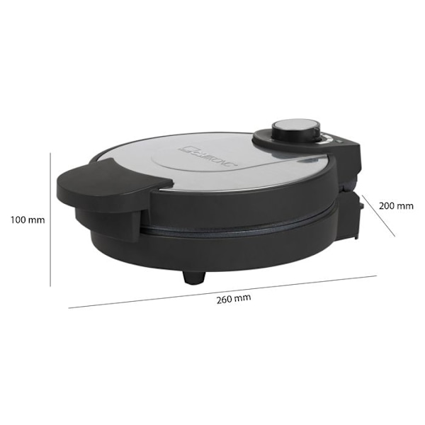 Våffeljärn - CLATRONIC - WA 3492 - Non-stick beläggning - Överhettningsskydd - 180 mm platta Svart