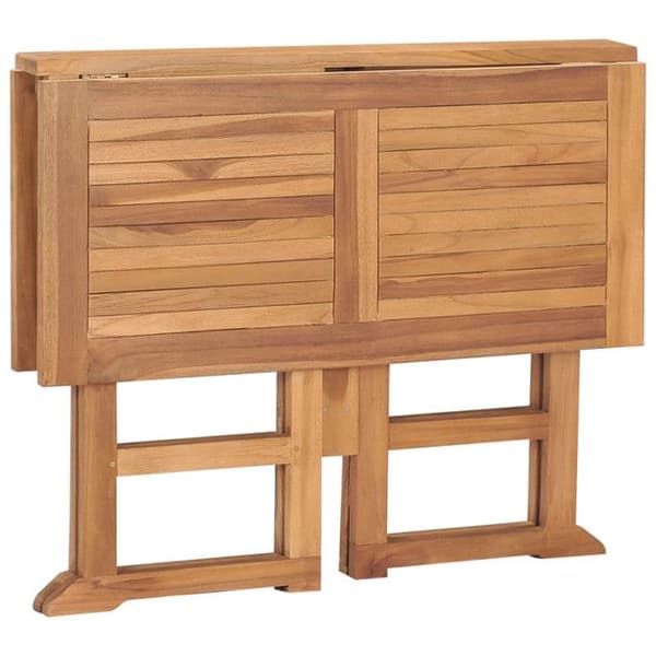 Hopfällbart trädgårdsmatbord - vidaXL - Massivt teak brun
