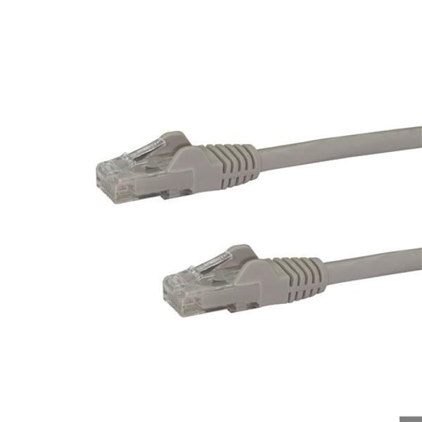 STARTECH 50cm Cat6 Gigabit UTP Hookless nätverkskabel - Snag Proof RJ45 Ethernet-sladd - M/M - Grå