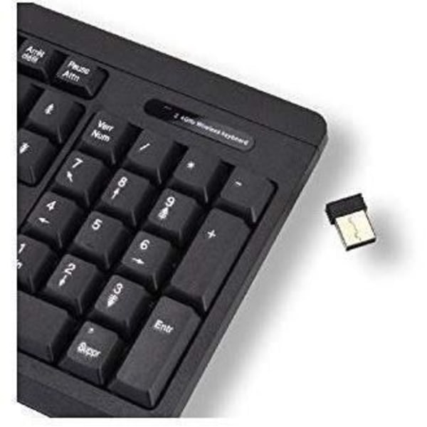 MCL SAMAR Tangentbord - Trådlös anslutning - USB-gränssnitt - Franska - RF - Windows - Svart