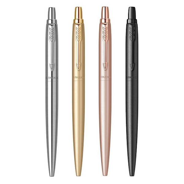 PARKER Jotter - Special Edition XL Monokrom rosa kulspetspenna, rosa kant, blå medium spets refill, presentförpackning Monokrom roséguld