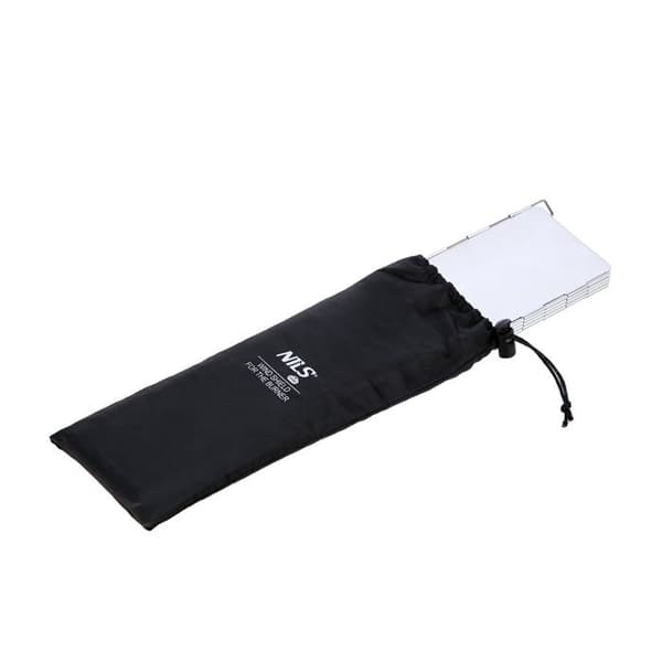 Vindskydd för spis - NILS CAMP - NC1745 - Lätt aluminium - 8 paneler - 65 cm lång - 24 cm hög - Fällbar