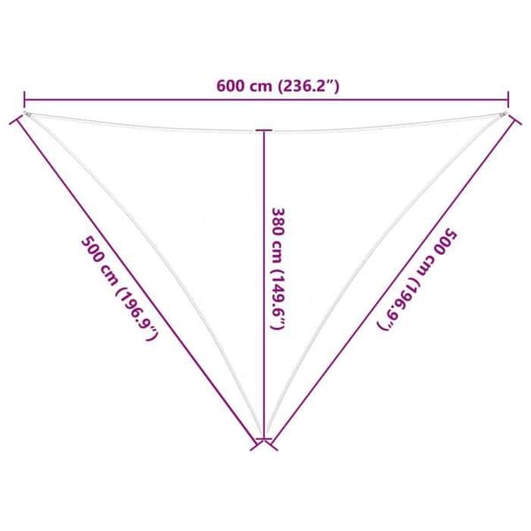 vidaXL Ljusgrå och vit skugga 5 x 5 x 6 m 42031211
