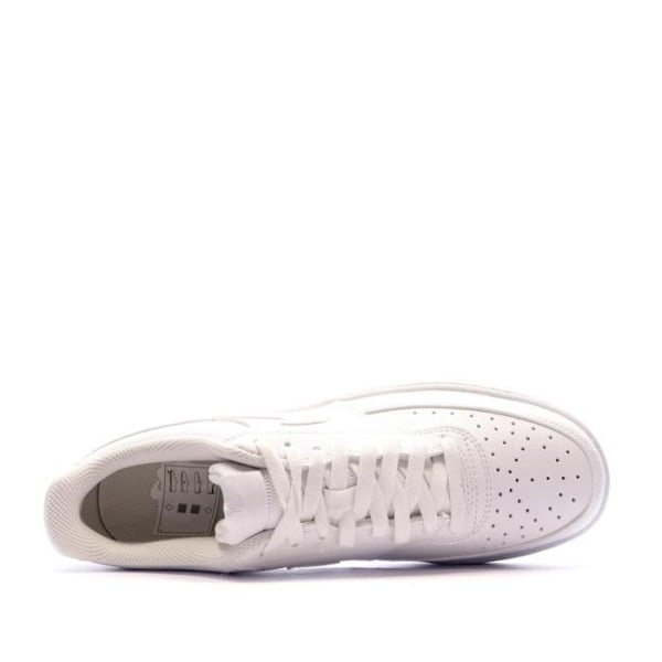 Skor - Nike - COURT VISION LOW - Ovandel i läder - Låg vadderad krage - Gummisula Vit 43
