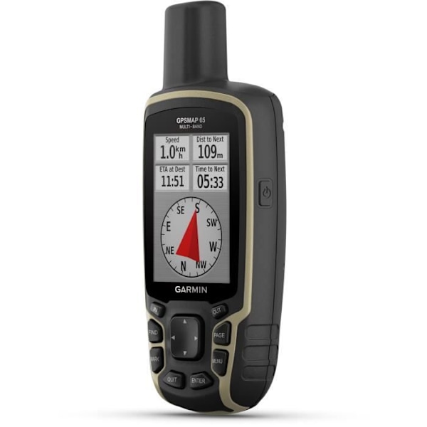 GPS för Gång - GARMIN - GPSMAP 65 - Multi-Band - Färgskärm 2,6 Tum - TopoActive Europe-kartor