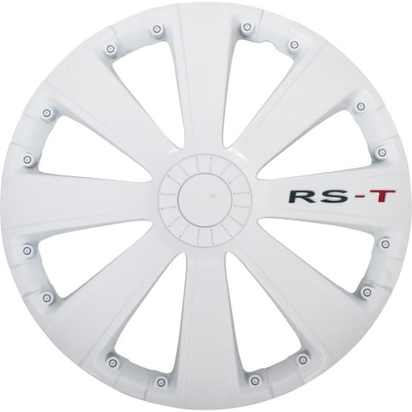 Set med 4 Rs-T 14'' vita navkapslar