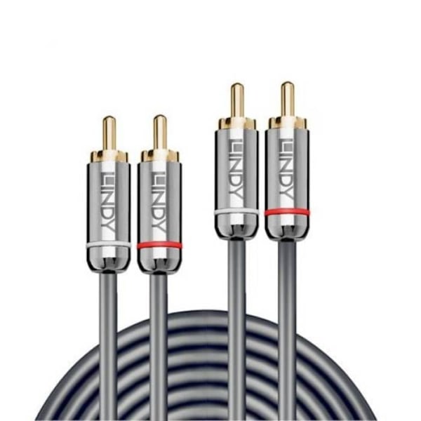 2x RCA-ljudkabel - Cromo Line - 3m - 24 karats guldpläterade kontakter