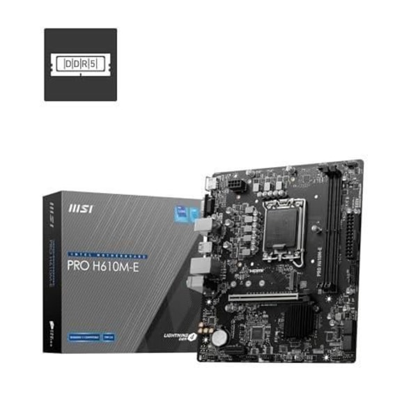MSI Pro H610M-E, Intel H610 moderkort - Sockel 1700, DDR5