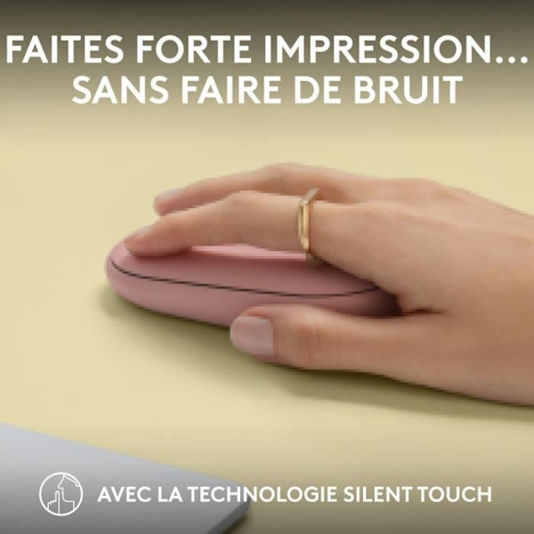 Mus - Trådlös - Logitech - Pebble Mouse 2 M350s - Rosa