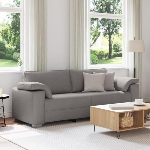 Trevlig 3-sitssoffa taupe 178 cm i tyg