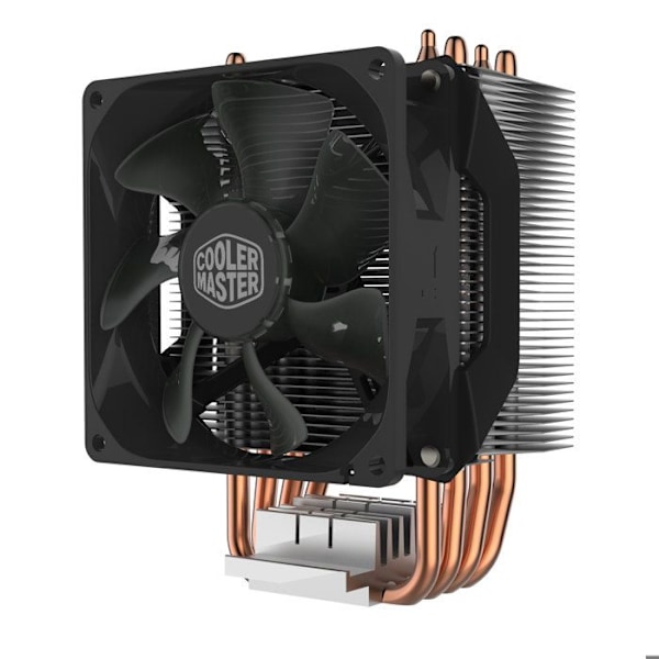 Processorfläkt - COOLER MASTER - Hyper H412R - 92 mm - 4 värmerör - Ingen LED Svart