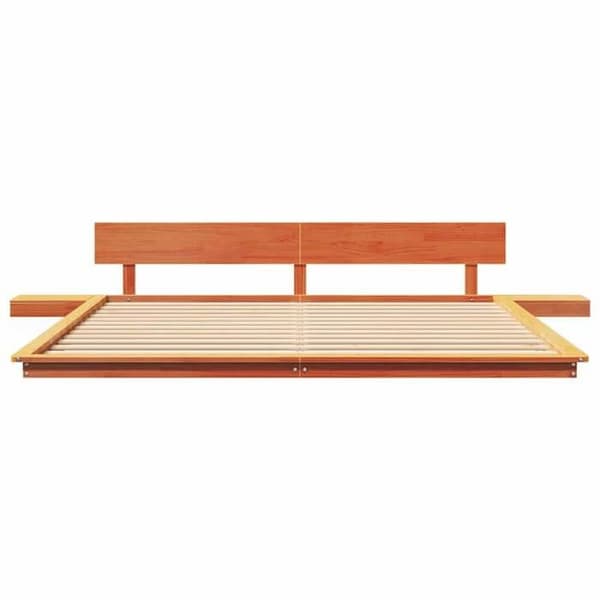 vidaXL Sängram Brun 200 x 200 cm trä 872388