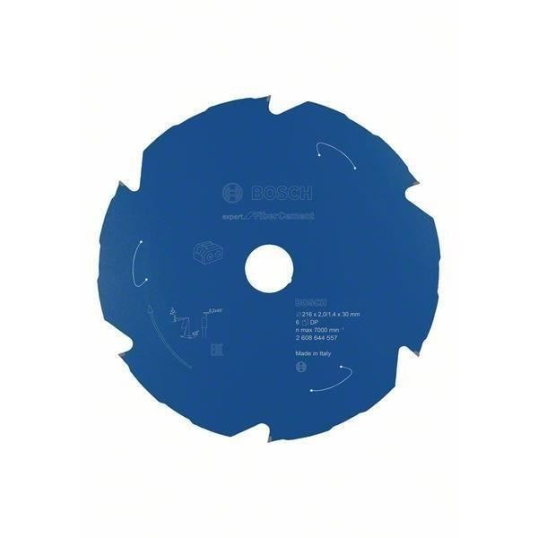 Cirkelsågblad BOSCH Expert för Fibercement för sladdlösa sågar 216 x 2/1,4 x 30 T6 - 2608644557