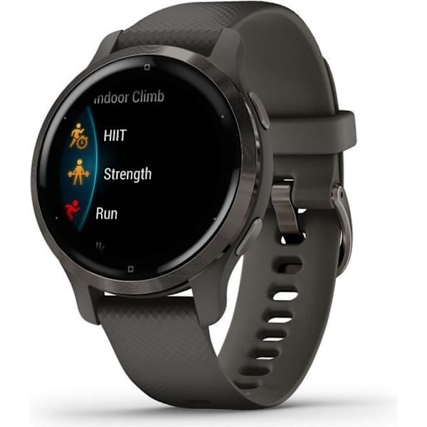 GARMIN Venu 2S - GPS smartwatch - Grå - Mörkgrå rem
